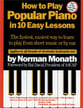 How to Play Popular Piano in 10 Les piano sheet music cover